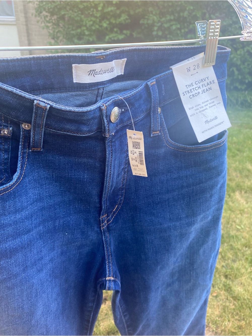 Madewell The Curvy Stretch Flare Crop Jeans Size 28